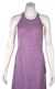 Lilac Formal Evening Dress with Criss Cross Back in closeup